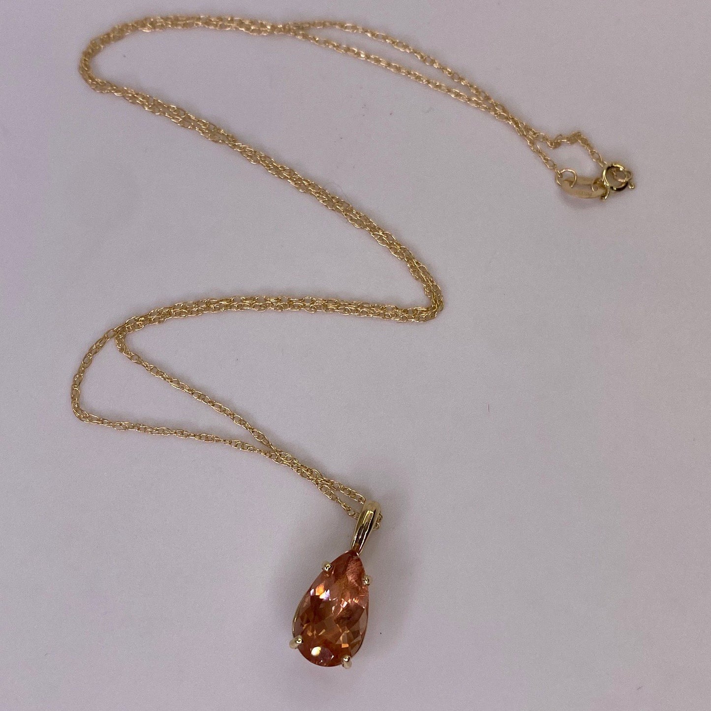 Oregon Sunstone 14K Gold Necklace